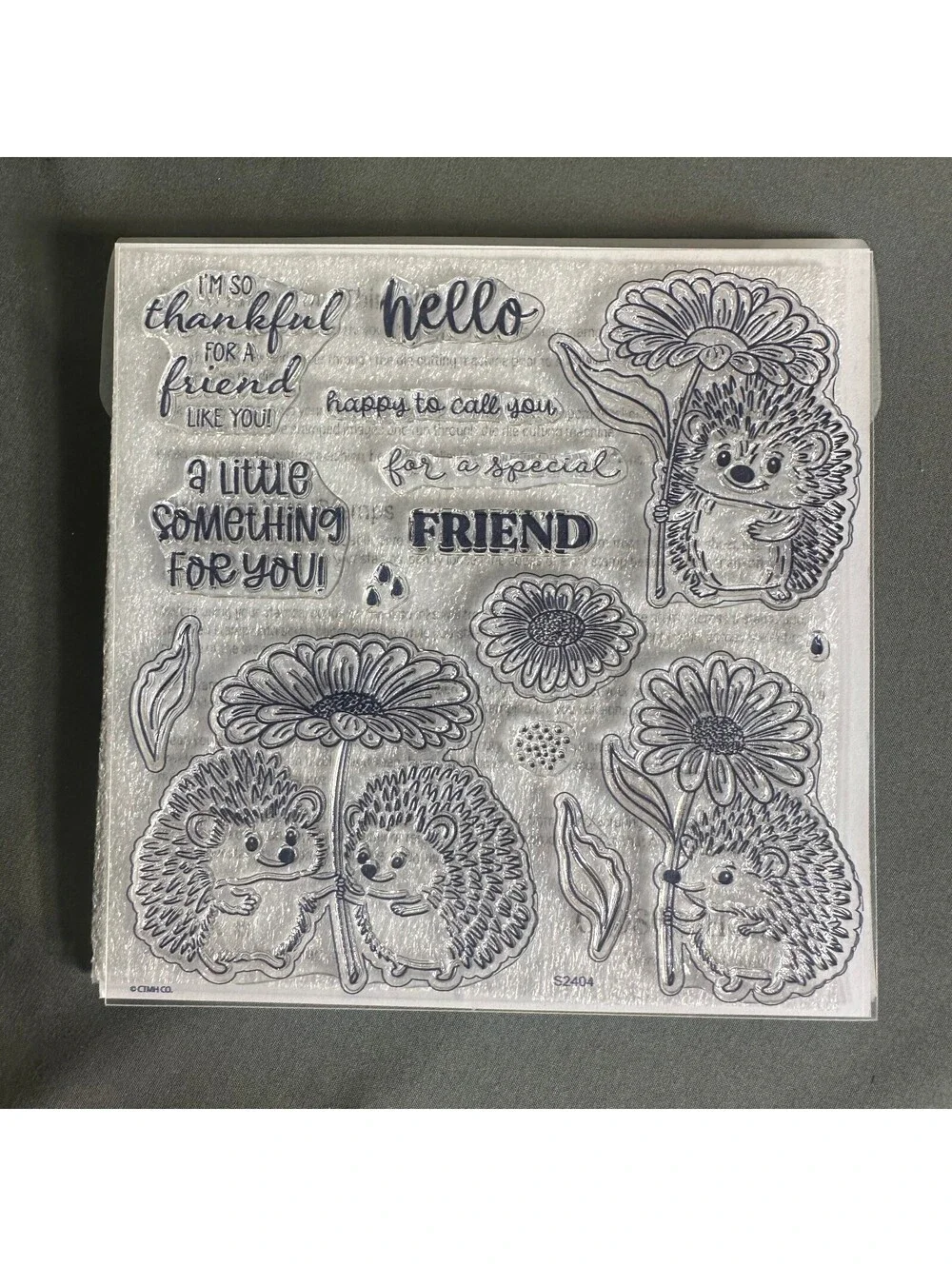 Close To My Heart Z7148 Little Hedgehogs Acrylic Stamp and Thin Cut Set